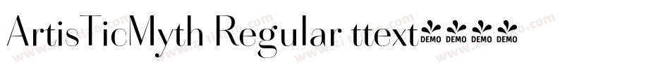 ArtisTicMyth Regular ttext字体转换